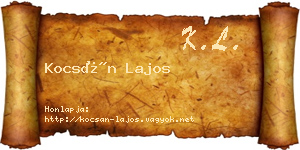 Kocsán Lajos névjegykártya